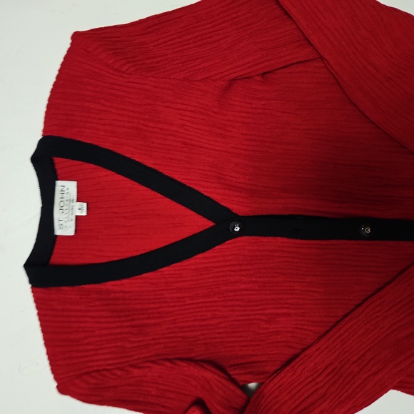 St John Collection By Marie Gray Red Jacket Size 6 - Picture 7 of 10